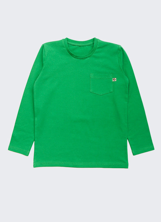 Small Pocket Long Sleeve T-shirt - Green