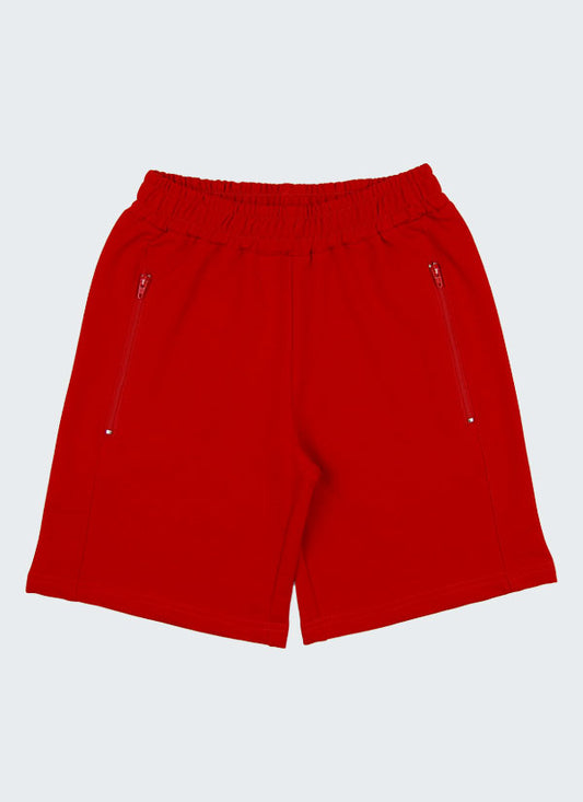 Zip Pocket Shorts - Red