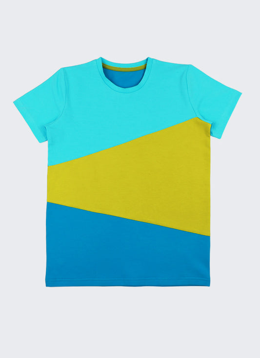 Triangle Block T-shirt - Blue